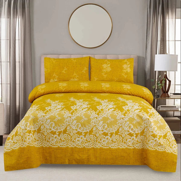 3 Pcs Cotton King Size Bedsheet