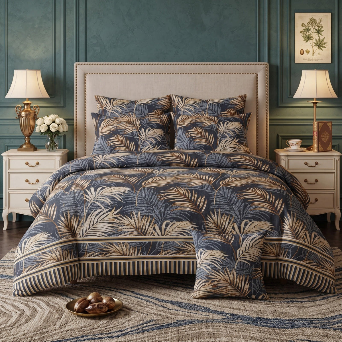 ASHELY Comforter Set- 7 Pcs - Aspire Bedding