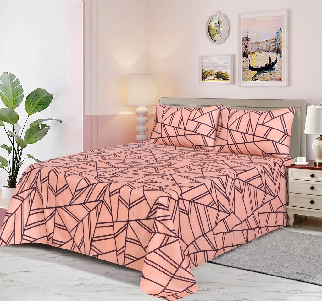 3 Pcs Cotton King Size Bedsheet