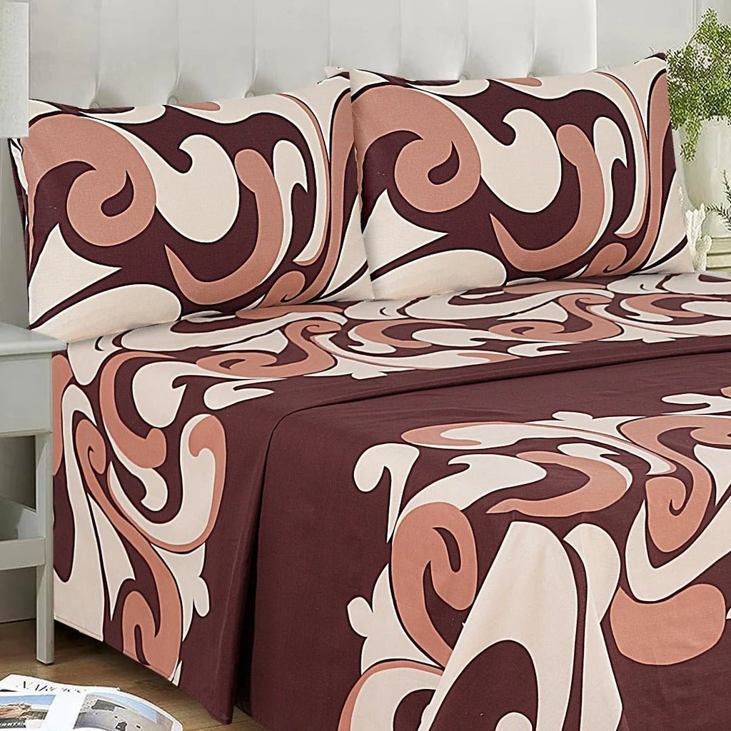 3 Pcs Cotton King Size Bedsheet