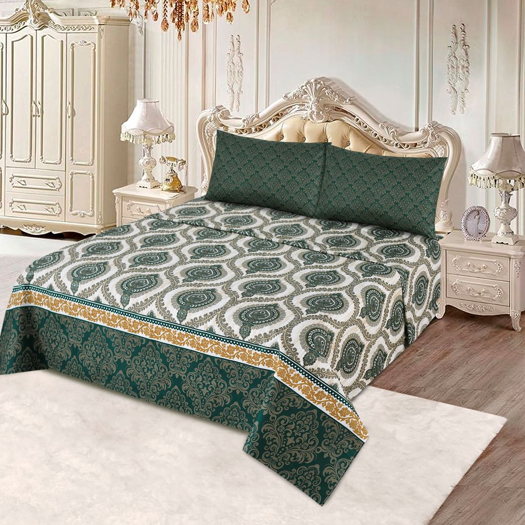 3 Pcs Cotton King Size Bedsheet