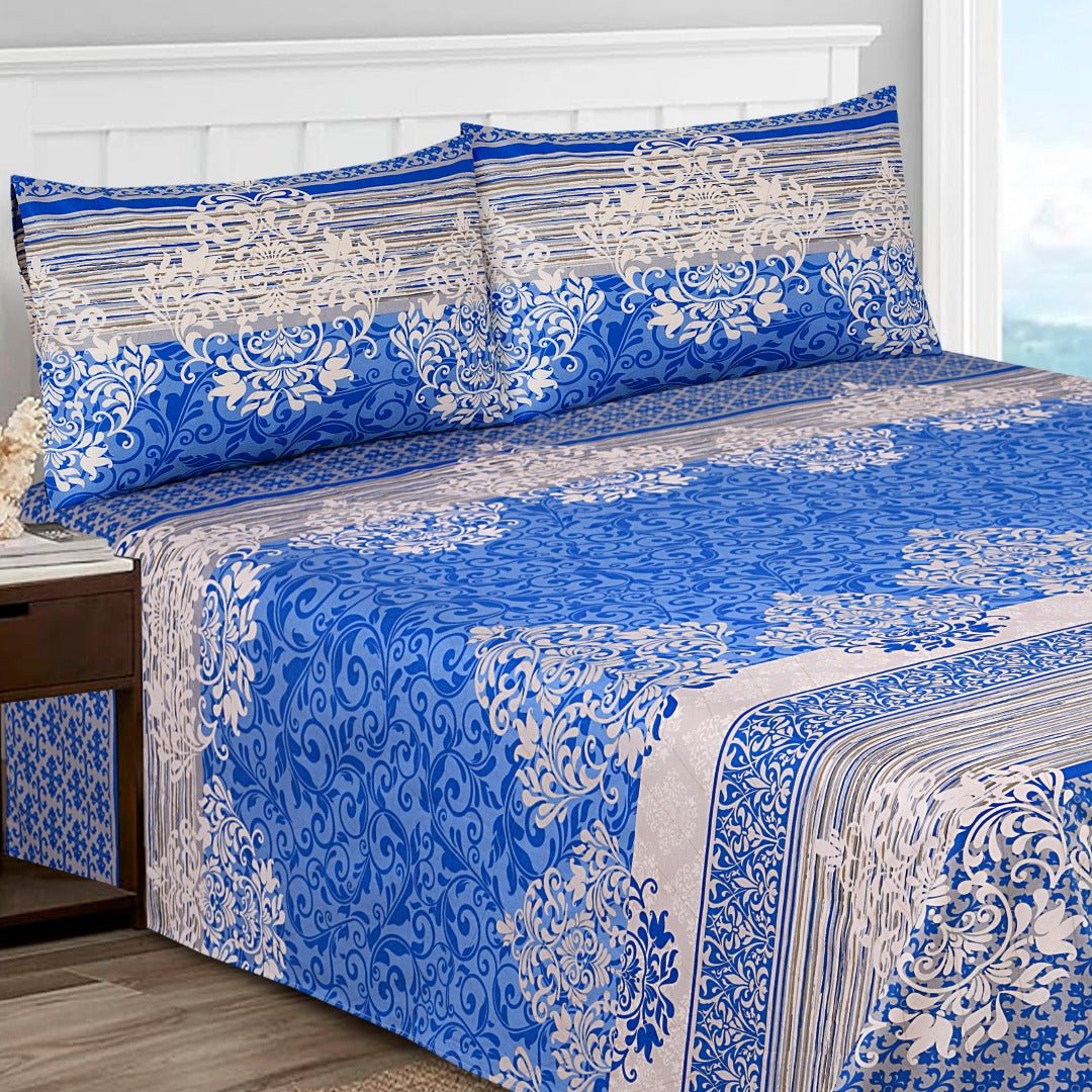 3 Pcs Cotton King Size Bedsheet