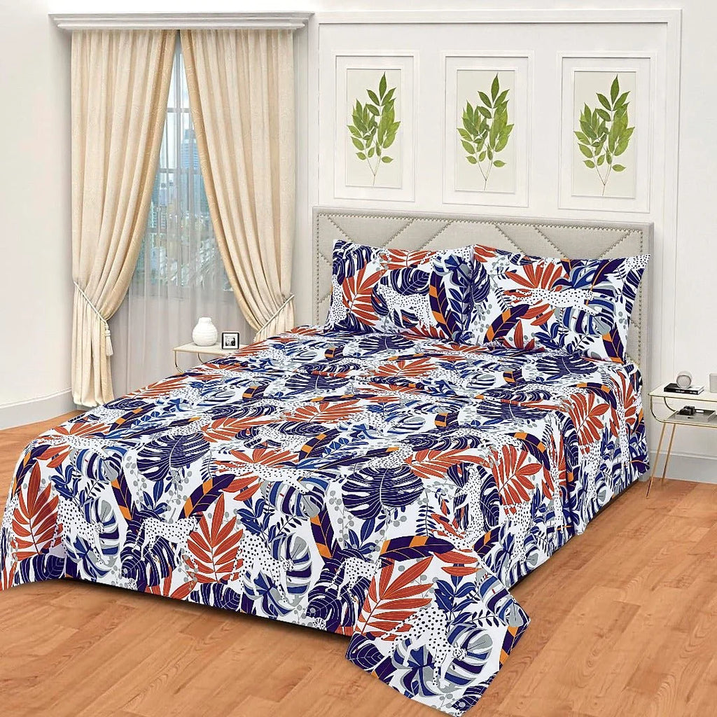 3 Pcs Cotton King Size Bedsheet