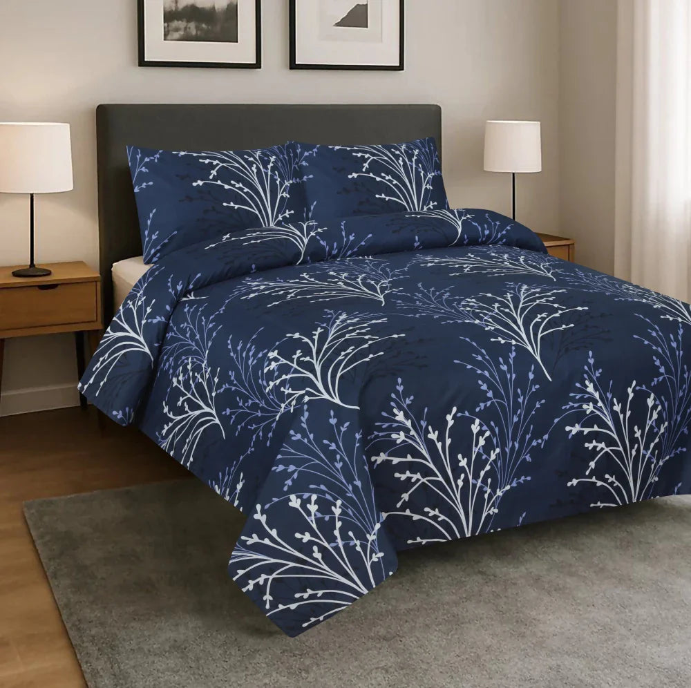 3 Pcs Cotton King Size Bedsheet